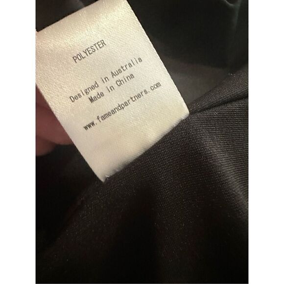 Fame and Partners Women's Asymmetrical Lace V-Back Maxi Dress Black Size 20 NWT - Picture 15 of 16